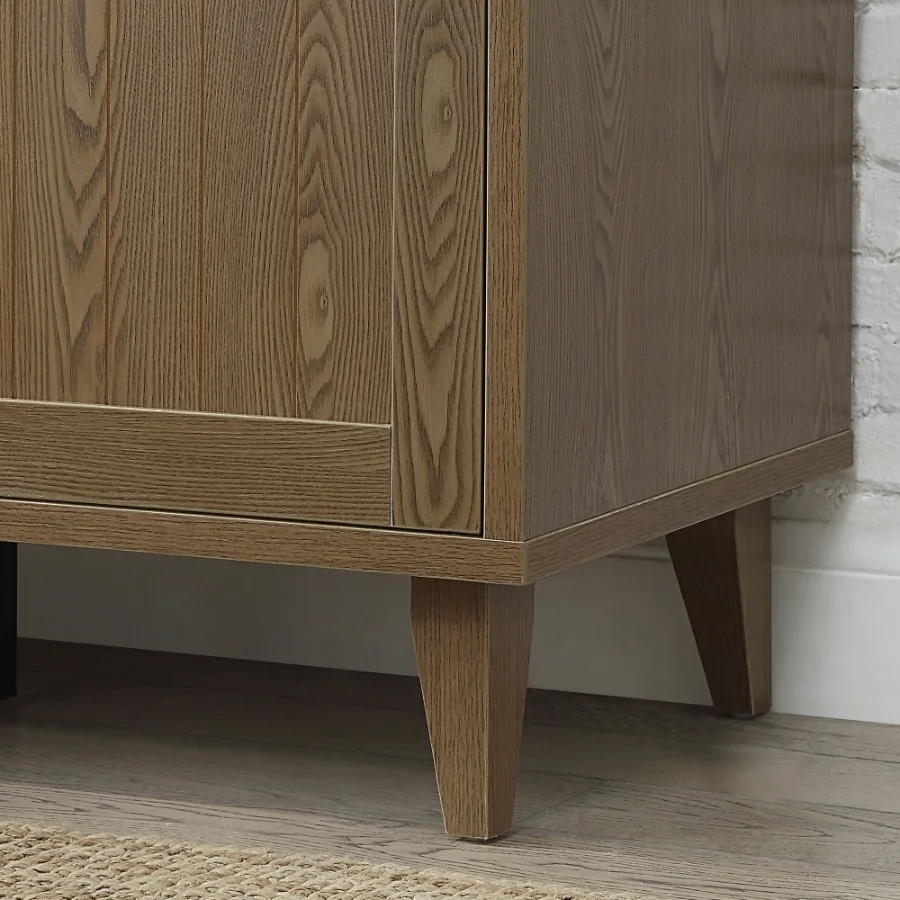 Bridgevine Home Briggs モダン 60 インチ テレビスタンド 最大 65 インチのテレビ用 クラシック ウォールナット仕上げ