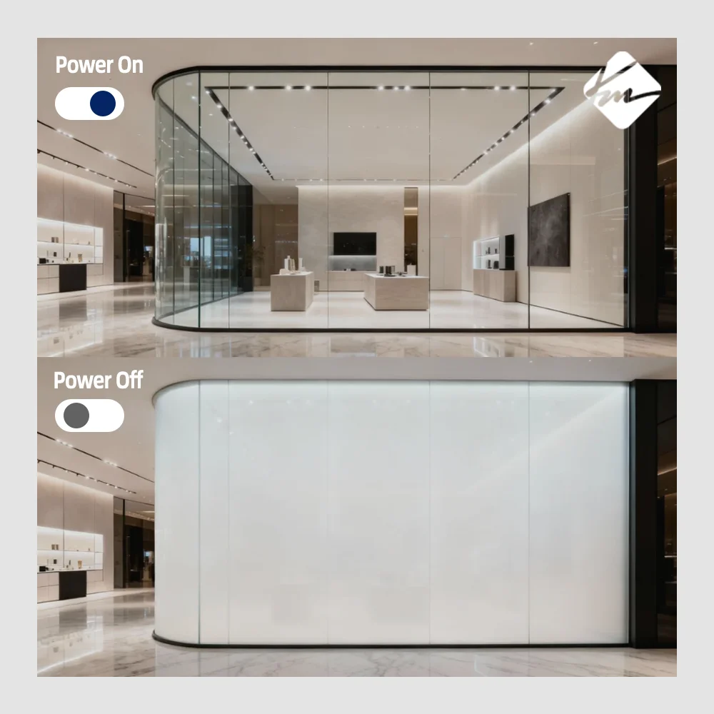 Electric Pdlc Smart Film Smart Glass Remote Control Coloring Switchable Pdlc Glass Smart Film