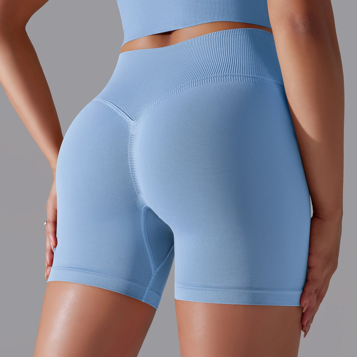 Solid Yoga Shorts Seamless  Women Yoga Clothing High Waist Push Up Gym shorts Leggings   Sports Shorts Women Clothing 11 Colors