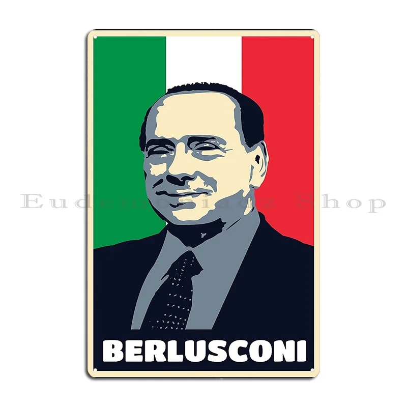 Plaque D.lique Personnalisée, Silvio Berlusconi, Forza, Premier Ministre poumons, Cadeau pour la Maison, Affiche Murale, 18 Panneaux