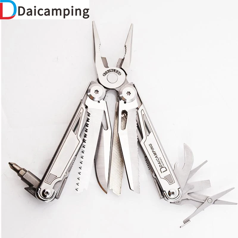 Daicamping DL12 Clip Multifunctional 7CR17MOV Folding Knife Hand Tools Sets Multitools Camping Gear EDC Multi Tools Pliers Kit