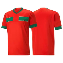 Morocco football team fan jersey short-sleeved children's T-shirt sports breathable quick-drying men's and women's T-shirts