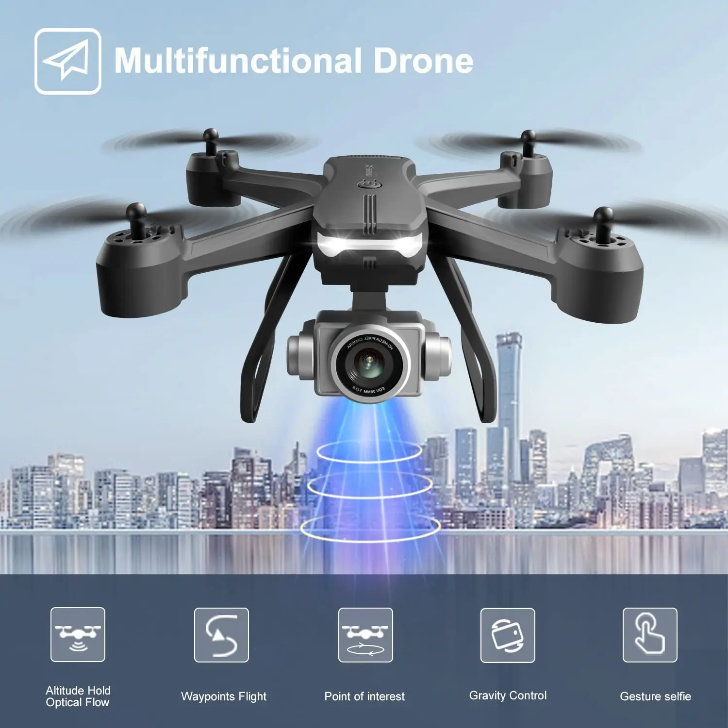 V14 RC Drone 4K Profesional with 1080P HD Wide Angle Camera WiFi FPV Drones Air Pressure Fixed Height Quadcopter Dron Gift Toys