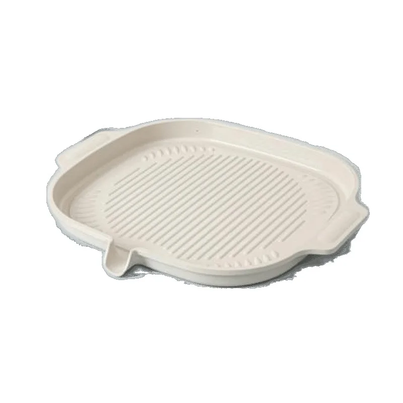 

Korean Macaron Ceramic, Coated Alloy Outdoor Camping Non-Stick Pan Korean Barbecue Tray