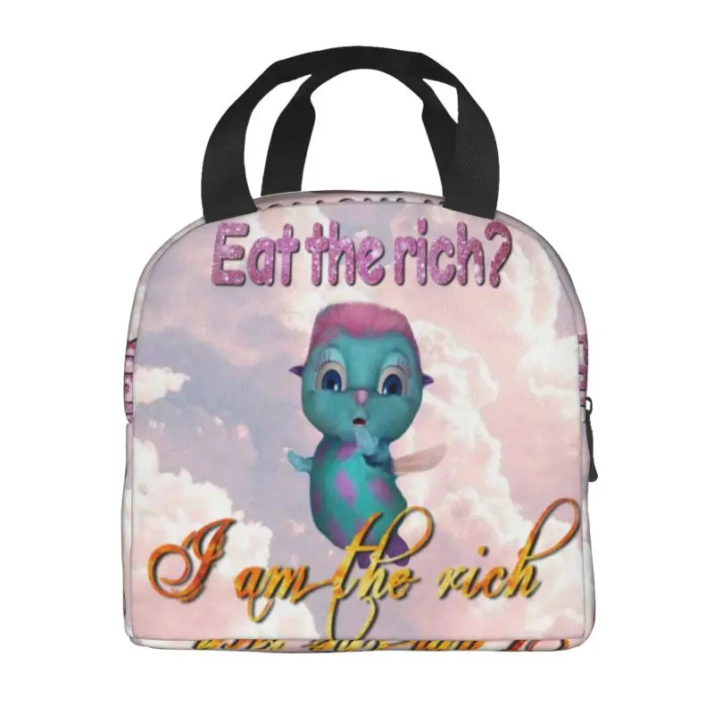 Custom Bibble Meme Lunch Bag Women Cartoon Fantasy Cooler Thermal Insulated Lunch Boxes for Kids School