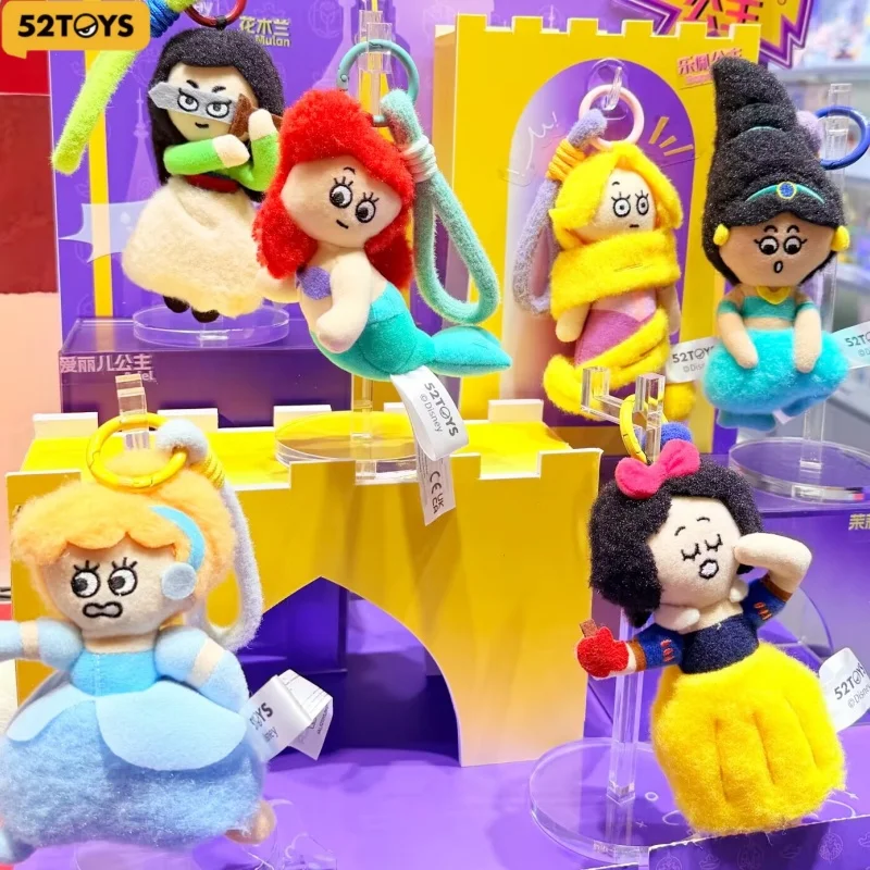 

New Original 52TOYS Disney Princess Ariel Plush Blind Box Keychain Soft Stuffed Bag Pendant Collectible Toy Kids Birthday Gift