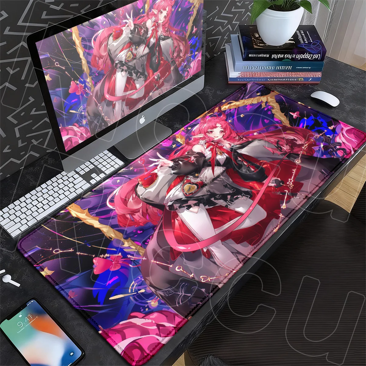 Non-slip Rubber Base Gaming Rug Large PC Office Accessories Arknights Kawaii Anime Girl Nymph Mouse Pad XXL Desktop Speed Carpet