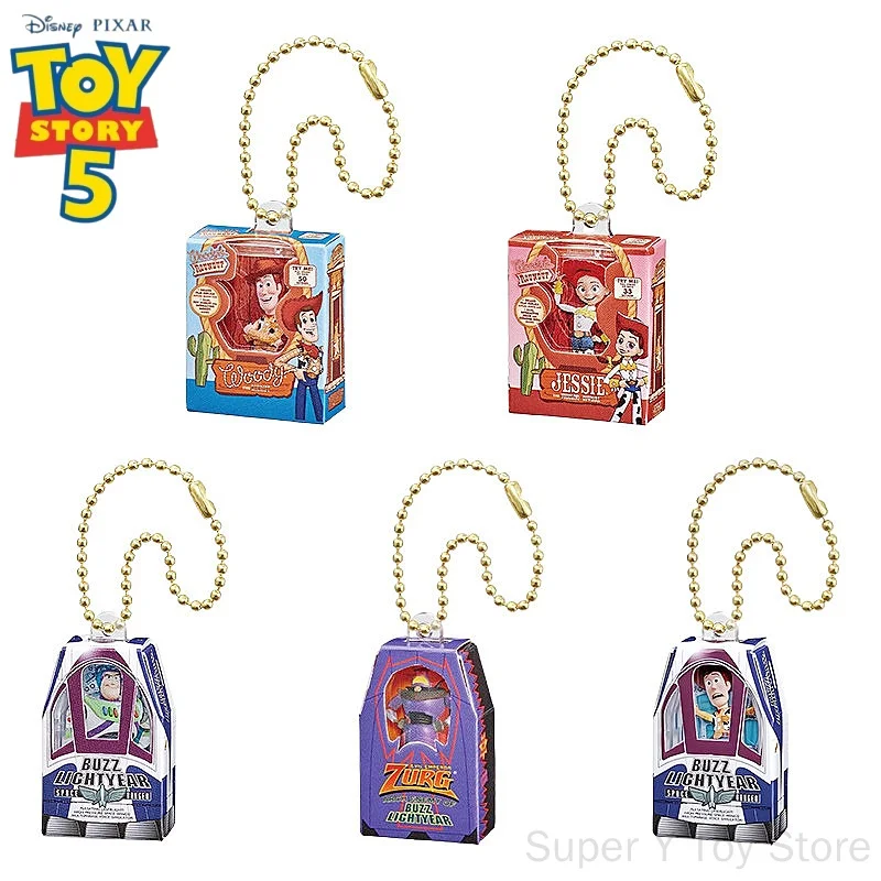 Коллекционный брелок-подвеска Tomy Disney Toy Story Gashapon в коробке: Вуди, Джесси, Базз Лайтер, Зурк. Украшение для сумки.
