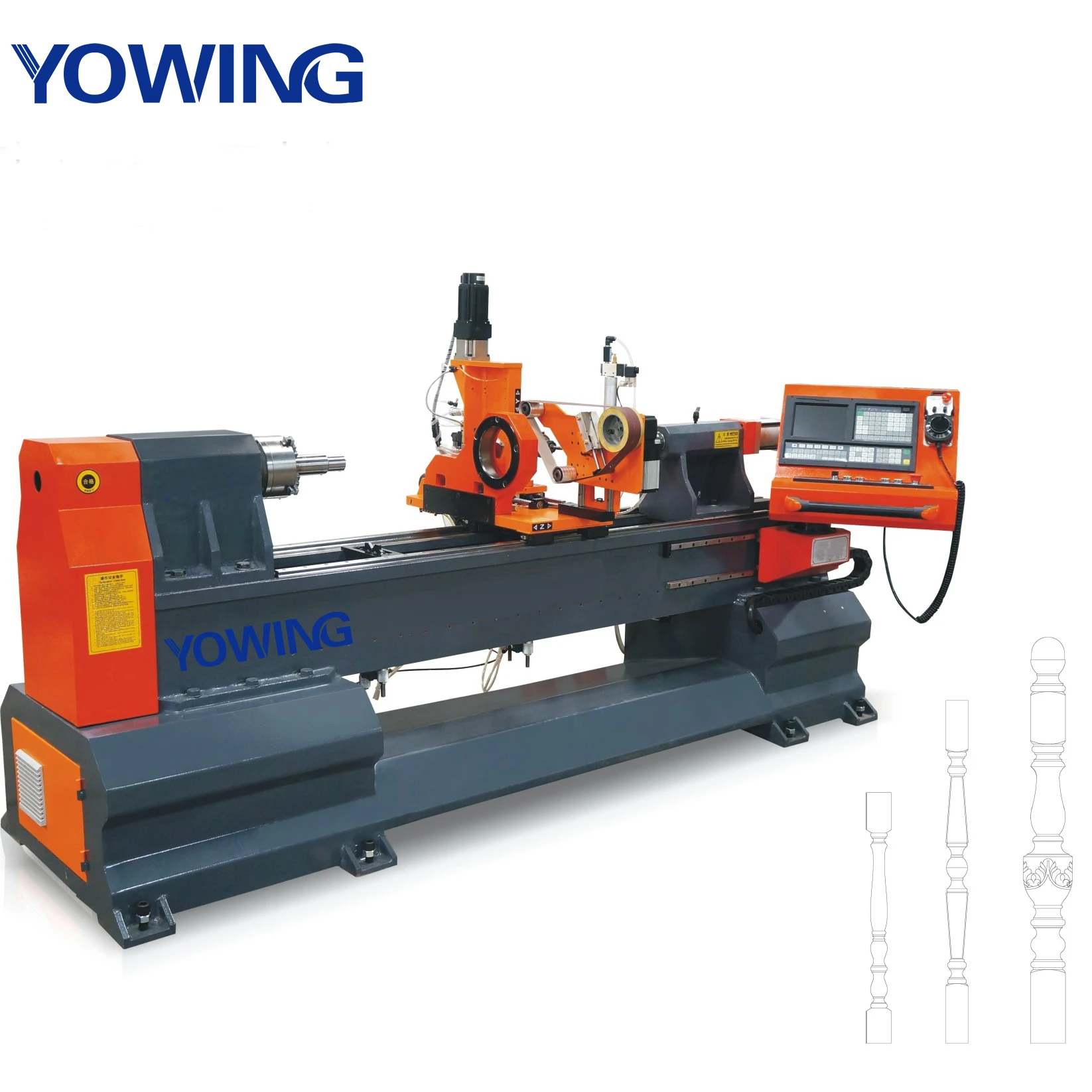 High Efficiency Automatic CNC Wood Lathe Machine for Processing Stair Armrest and Chair Legs MC3065