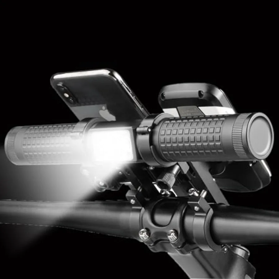 

10000mAh Bicycle LightBike Handlebar Extender Electric Scooter Accessories Aviation Aluminum Alloy 2400lumens Bike Headlights w