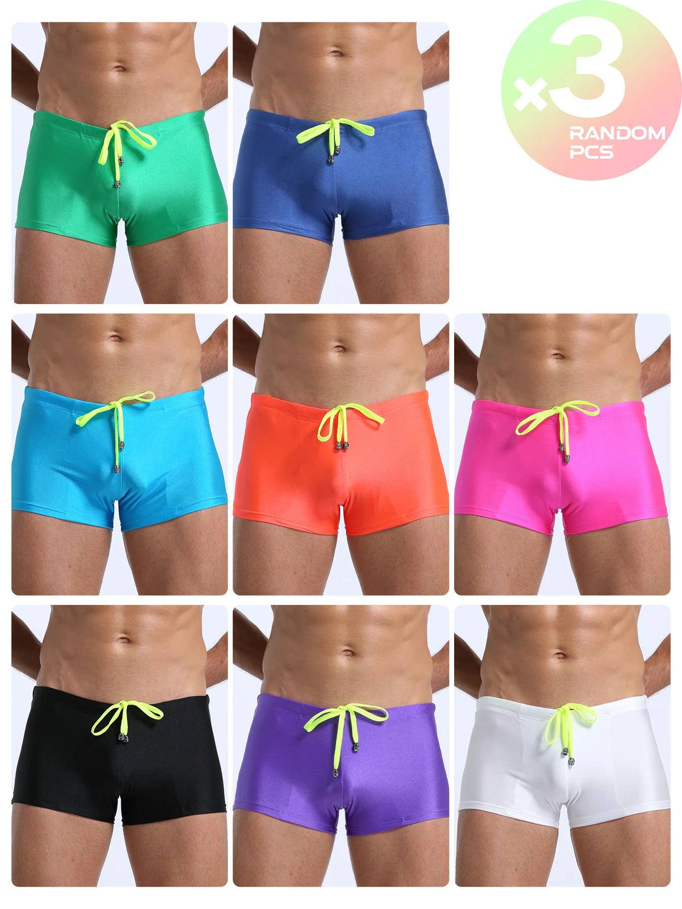 

Sexy Bikini Swimwear Men Swim Briefs Swimsuit Swimming Beach Surfing Water Sport Wear Beachwear Bathing Shorts 2/3/4pcs Randomly