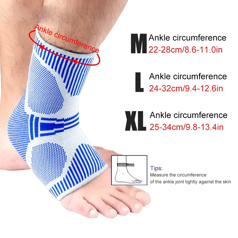 1Pcs Ankle Brace Infused Compression Sleeve Support for Plantar Fasciitis, Sprained Pain Relief, Achilles Tendon