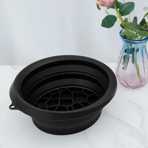 Imagen 2 del producto Cuenco de baño de hielo plegable para la cara, lavabo de inmersión, portátil de silicona, para viaje, hogar, cuidado de la piel, baño facial de hielo