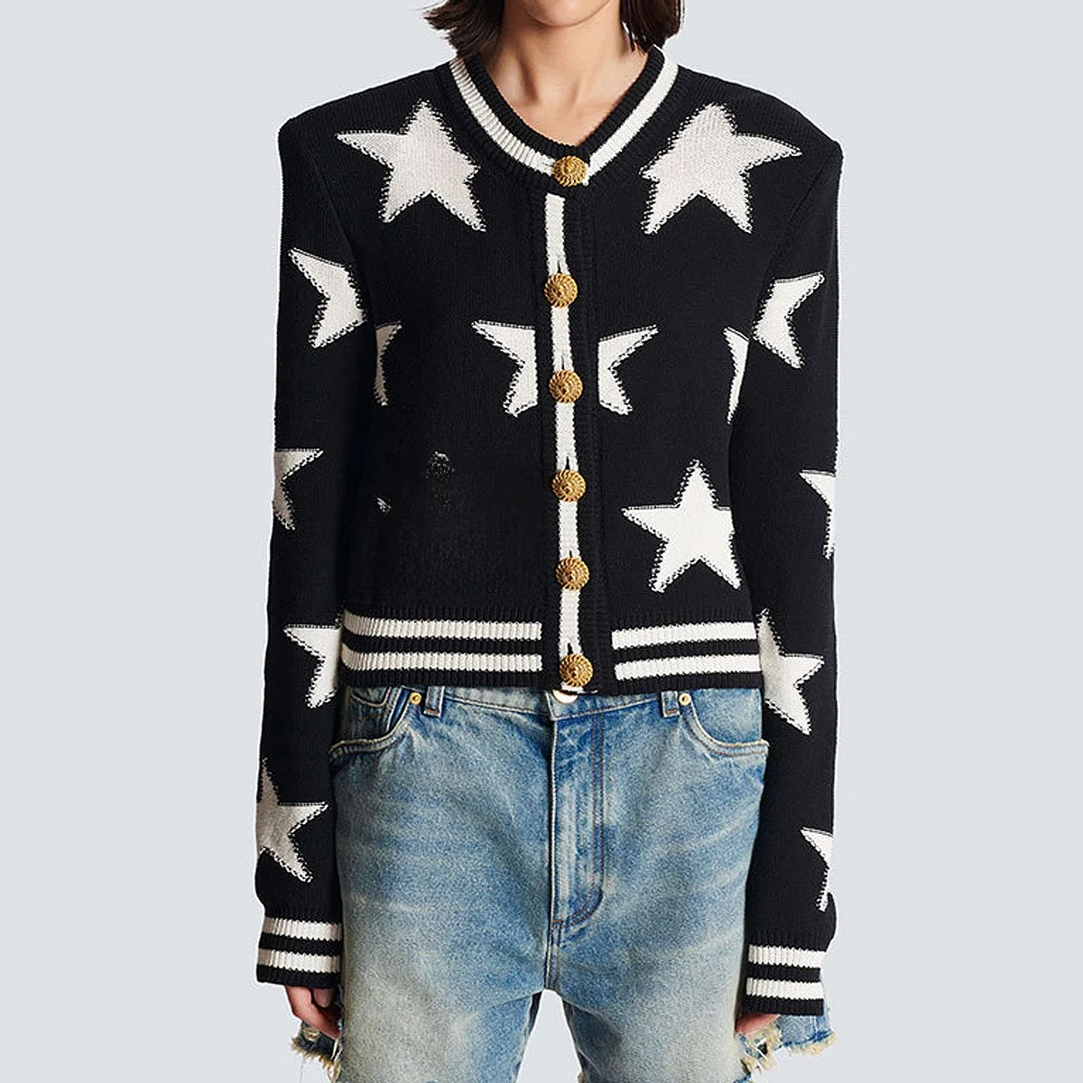 봄 가을 고품질 니트웨어 가디건 긴 소매 라운드 넥 울 코트 유럽 미국 스타일 여성 상의