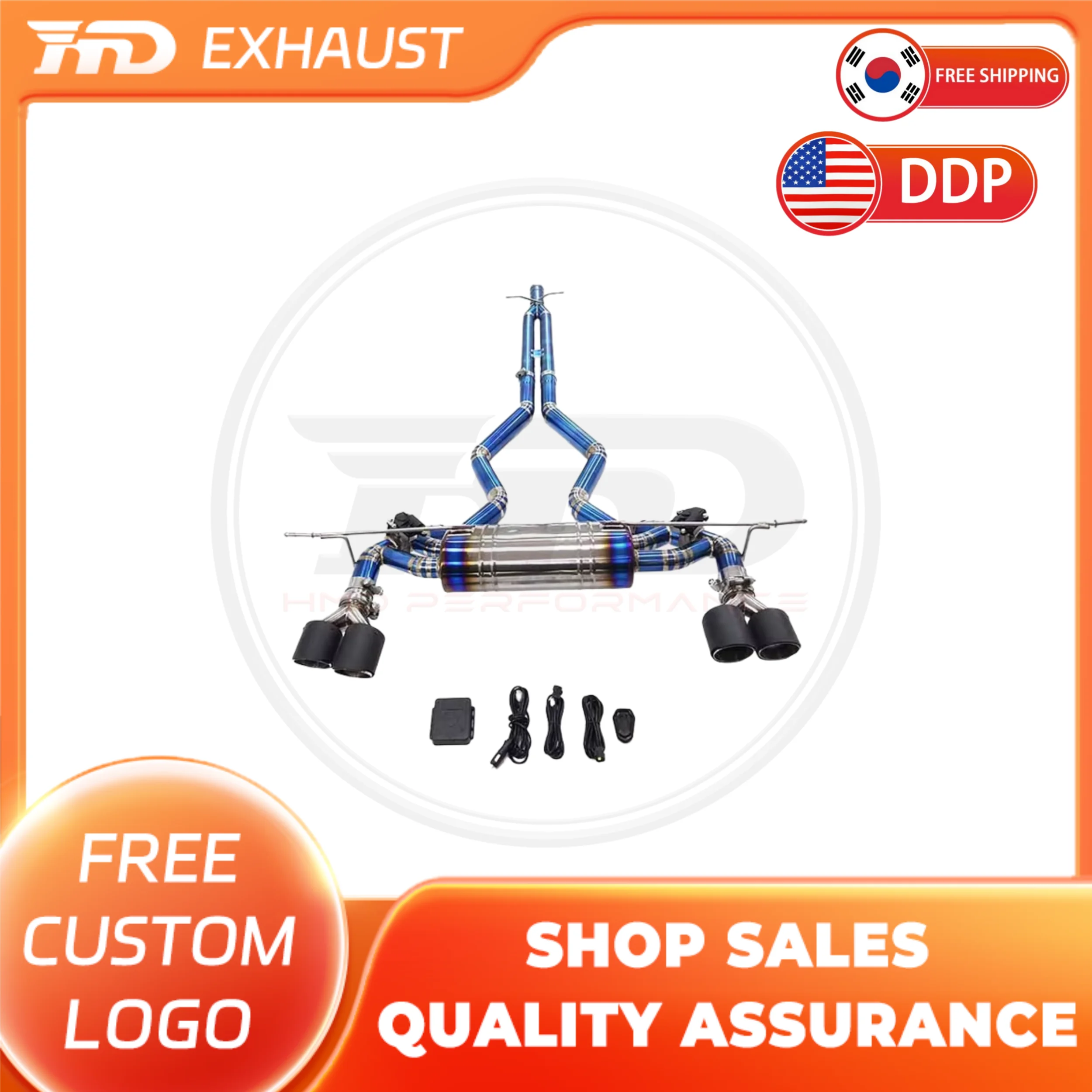 

Горячая Распродажа HMD, выхлопная система из титанового сплава, выхлоп Catback для Land Rover Defender 110 P400 3,0 T, глушитель с клапаном