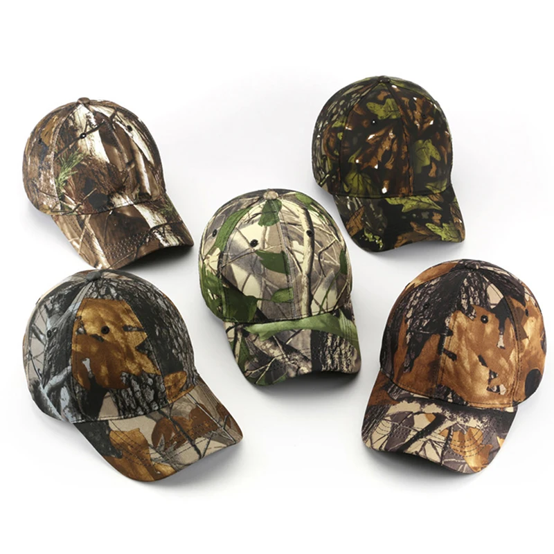 Women Men Camouflage Hats Unisex Sports Outdoor Sunscreen Quick-Drying Casual Cap Summer Camo Hunting Fishing Army Baseball Cap