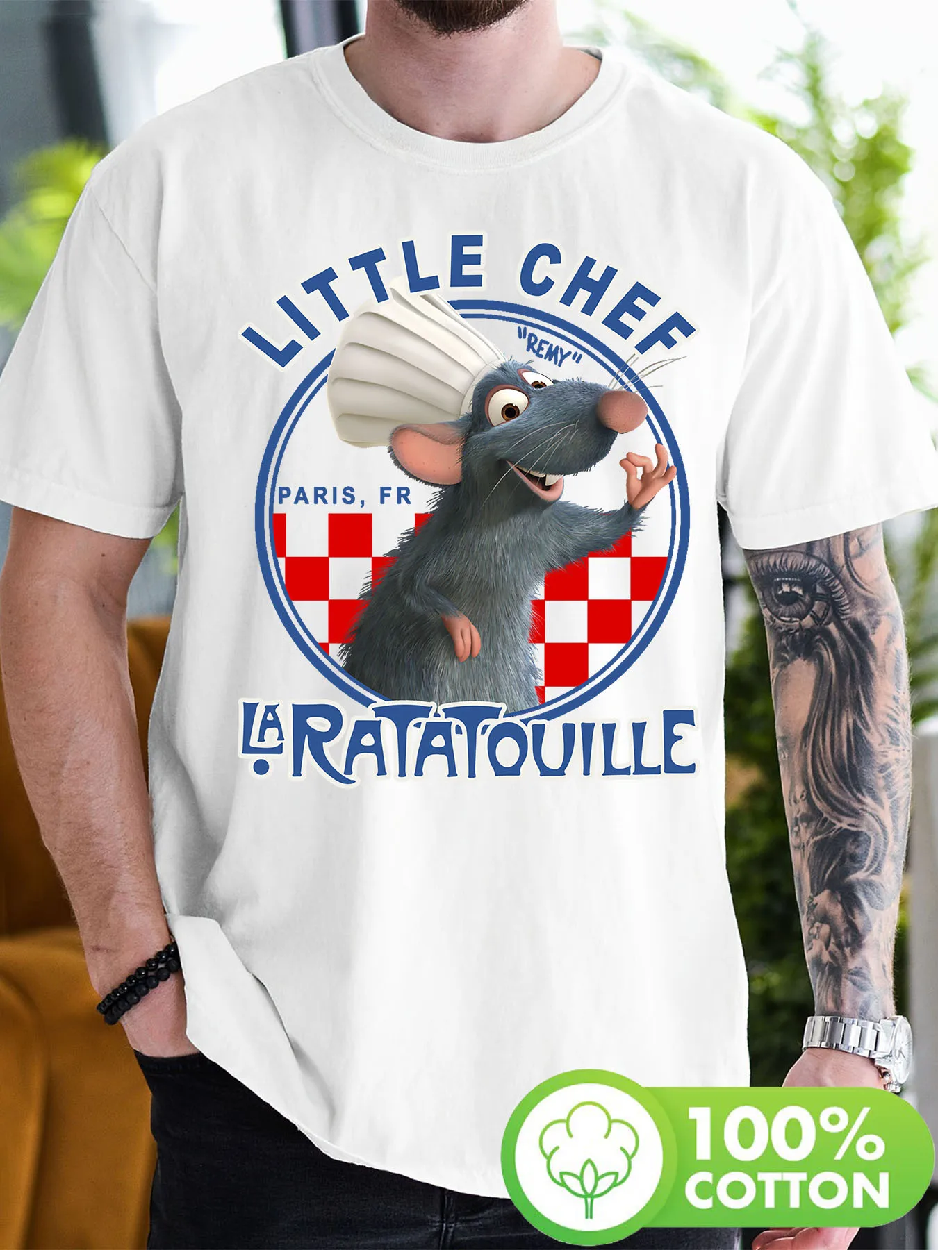 ديزني راتاتوي ريمي تي شيرت مطبوع الرجال موضة الاتجاه الراحة أفضل الرجال والنساء جميع المواسم القطن طاقم الرقبة قصيرة الأكمام #2