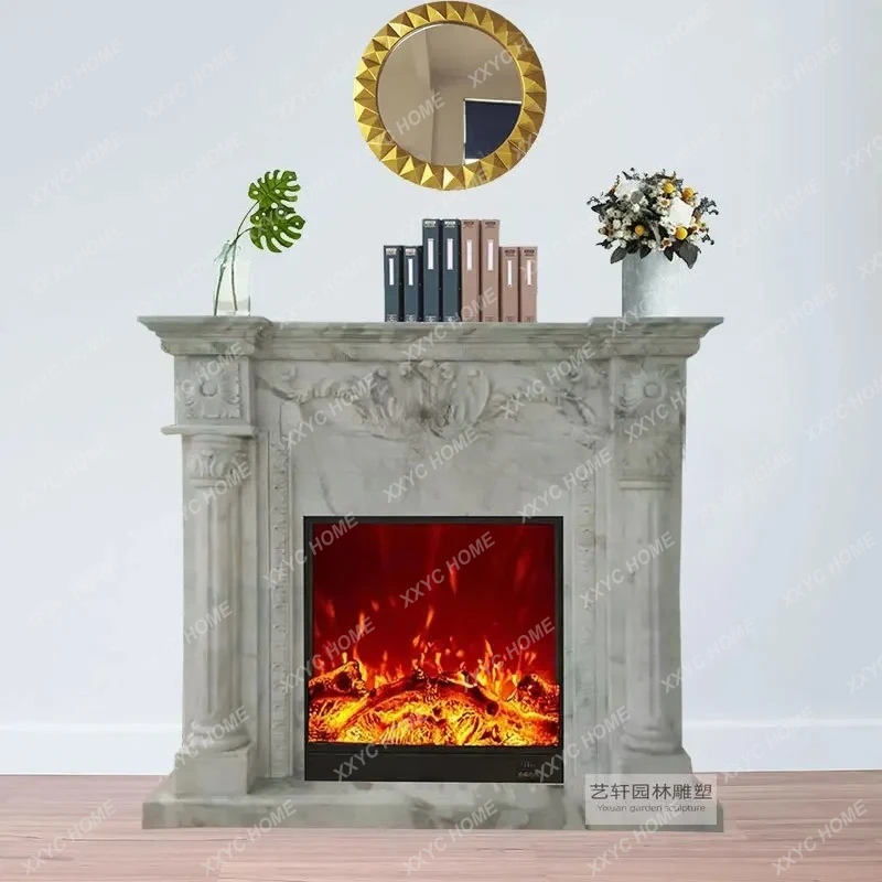 

AAss03A Резьба по камню Мрамор Фаншань Белый мраморный камин Европейский французский американский натуральный камень Украшение Шкаф Customiza