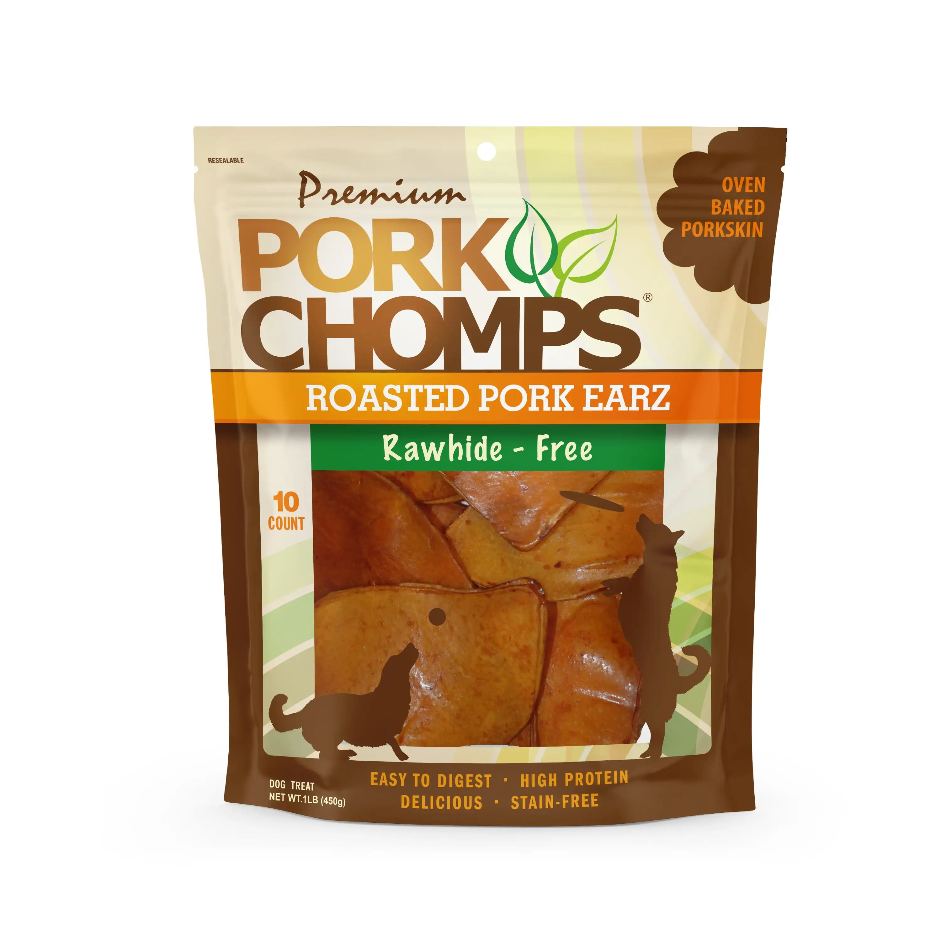 

Premium Rawhide-Free Roasted Pork Earz, 10 Count