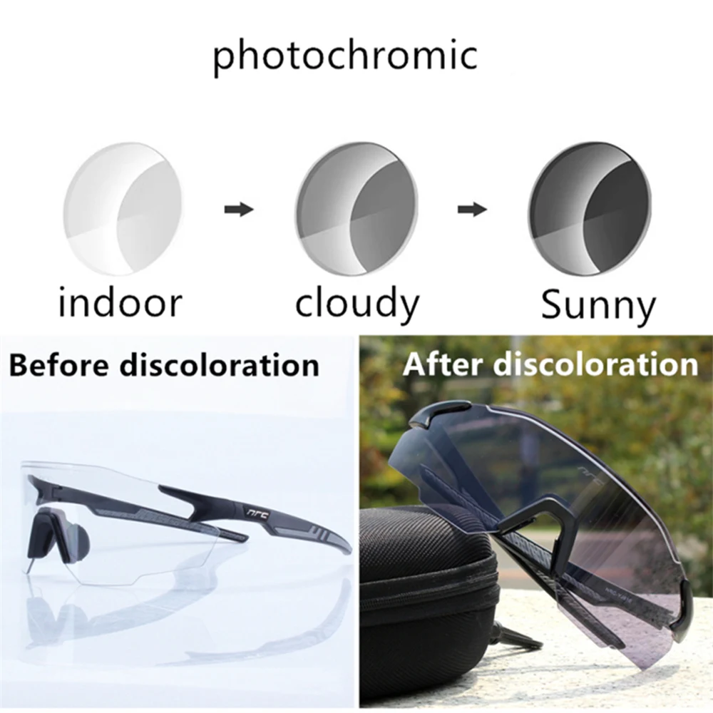 

NRC фотохромные велосипедные солнцезащитные очки UV400 спортивные велосипедные очки MTB горный велосипед пеший туризм очки для верховой езды для мужчин женщин спорт