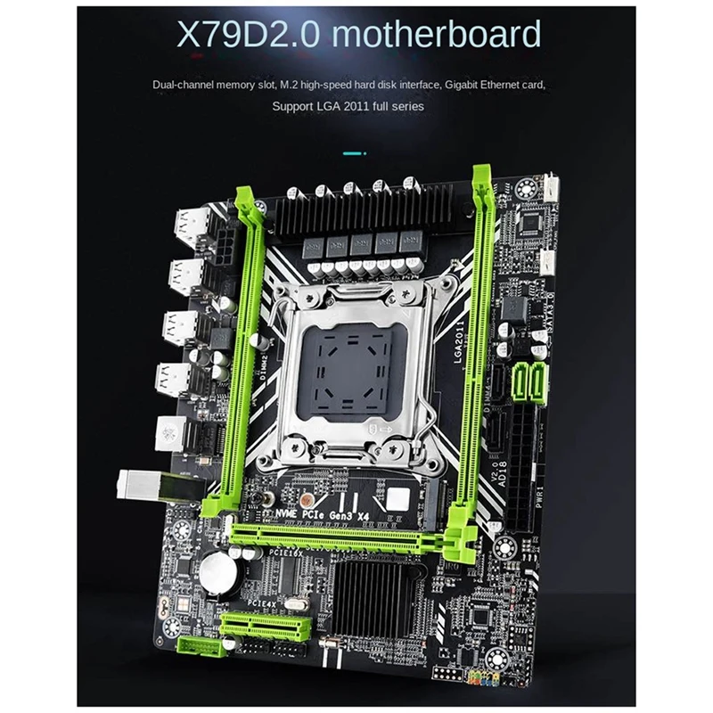 

1 Piece X79D 2.0 Motherboard Lga2011 Computer Motherboard Ddr364gb Plastic Supports Support 2011 Series Processor