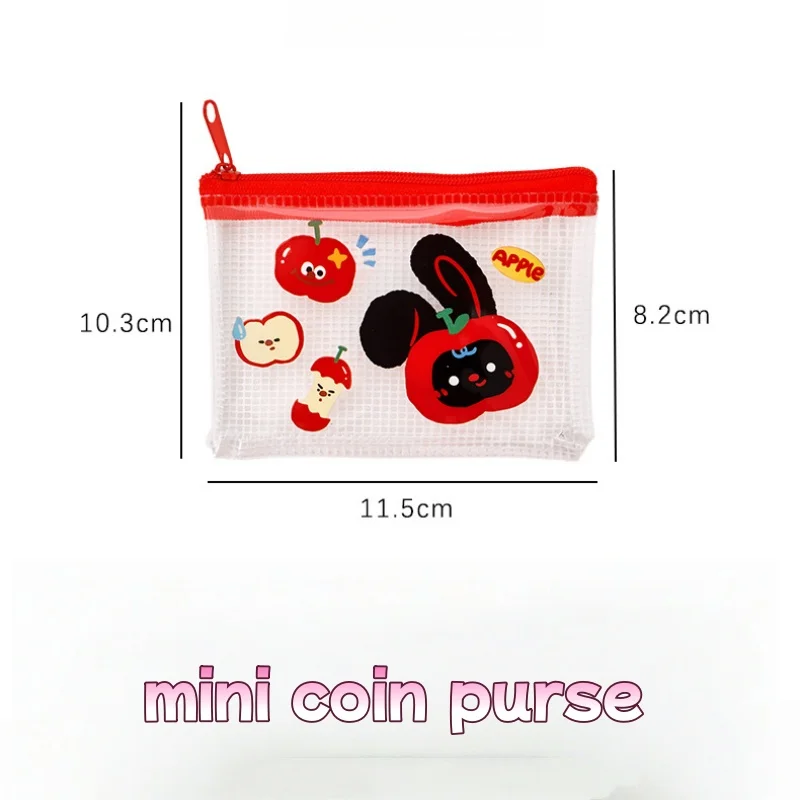Transparent Mini Storage Bag Black Rabbit Wallet Cute Key Bag Gift Student Children's Portable Small Coin Wallet