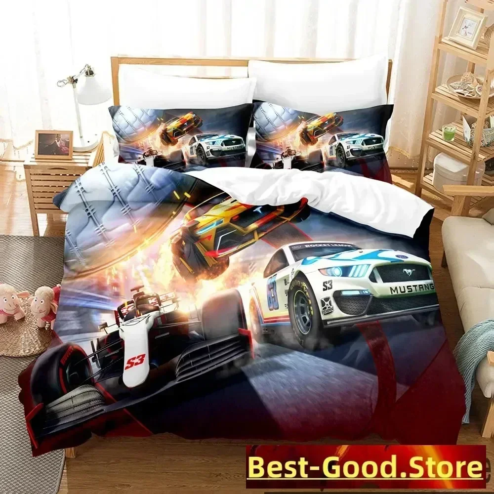 

Top Rocket Game League Bedding Set Boys Girls Twin Queen King Size Duvet Cover Pillowcase Bed boys Adult Home Textileextile