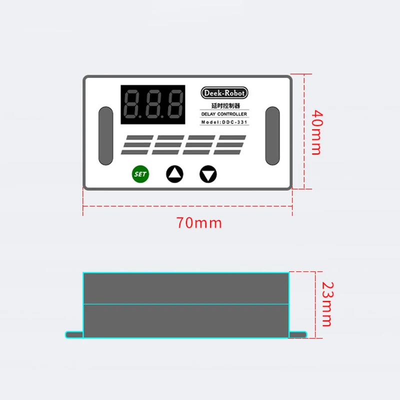 Deek-Robot DDC-331 DC 12V relé de retardo del temporizador del tiempo del ciclo de disparo pantalla Digital LED relés de interruptor de Control de sincronización ajustable