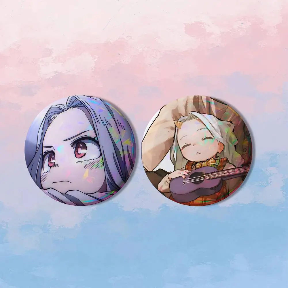M-My Hero Academia Eri Cute 2 piece set Badges On Backpack Jacket Cartoon Round Brooches Acrylic