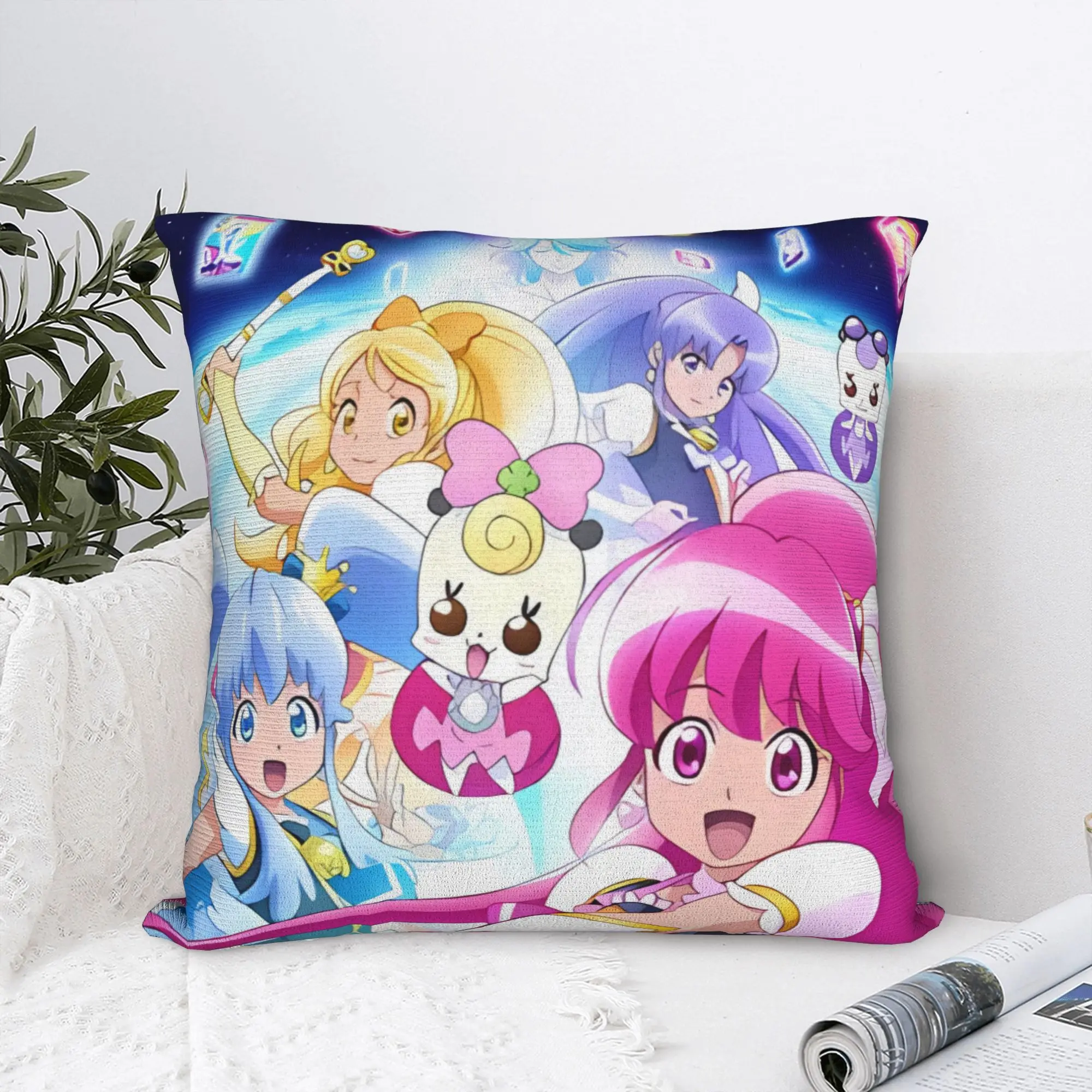 Pretty Cure Pillowcases  Fashion Pillow Case For Sofa Home Decoration Soft Pillow Cover