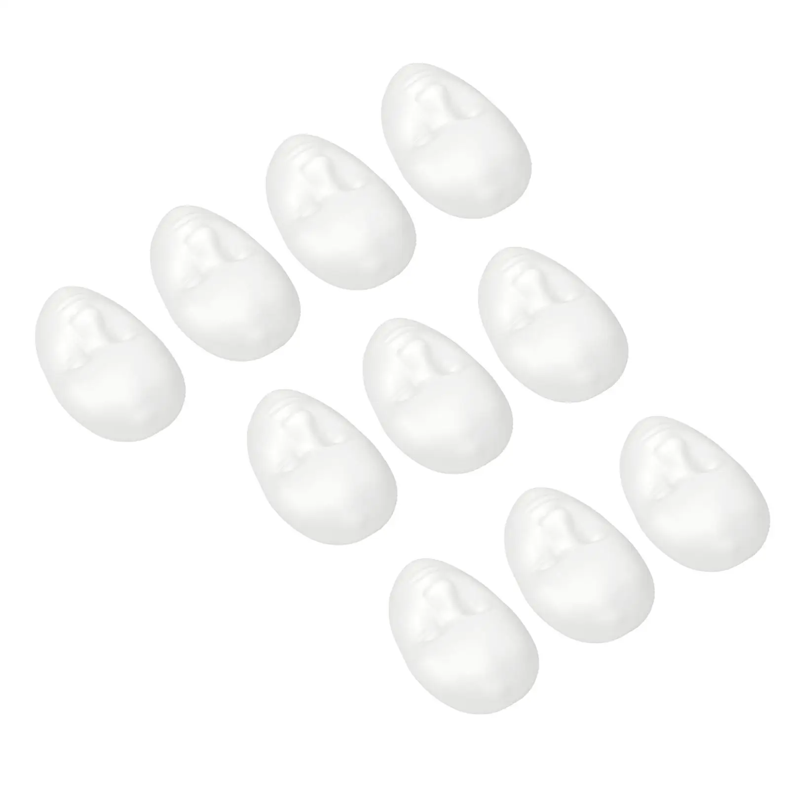 10pcs Soft Silicone Tattoo Practice Skin Head 3D Microblading Model - White