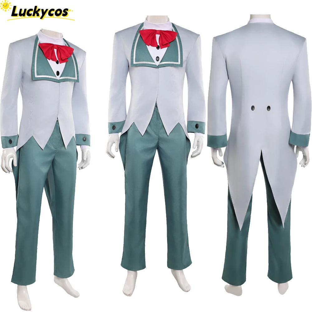 

Adult Vox Cosplay Costume Uniform Cartoon Hotel Fantasia Vest Coat Pants Outfits Halloween Disguise Carnival Party Men Suit