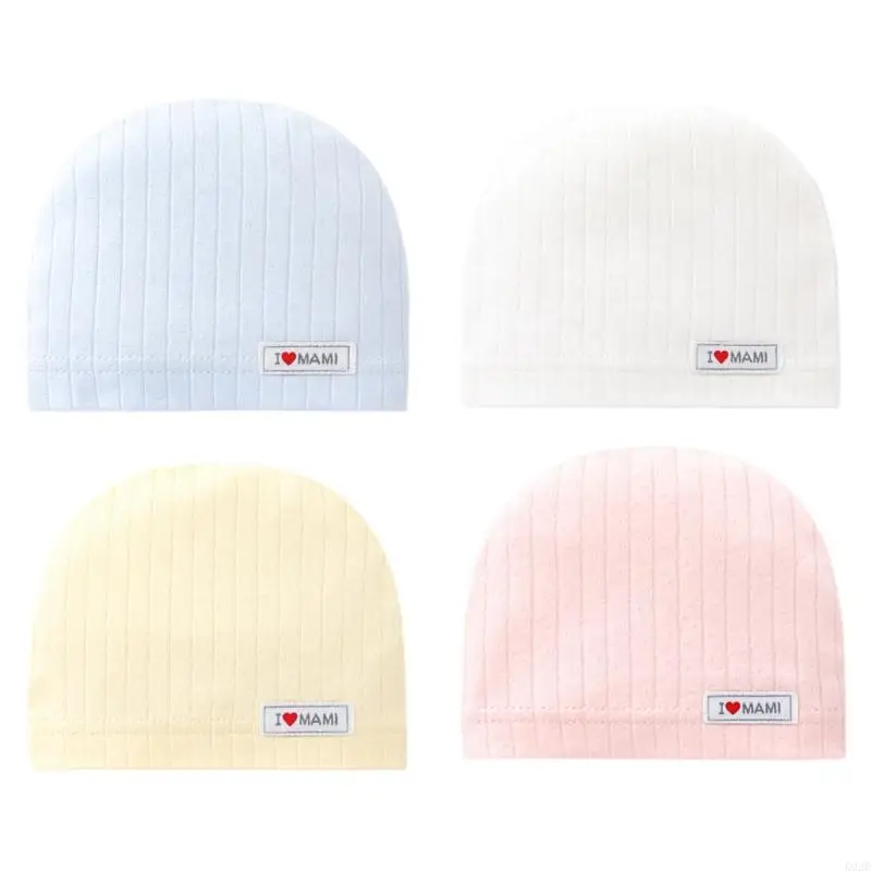 K92D Newborn Hat Stylish Baby Beanie Hat Soft Cotton Headwear Breathable for Babies
