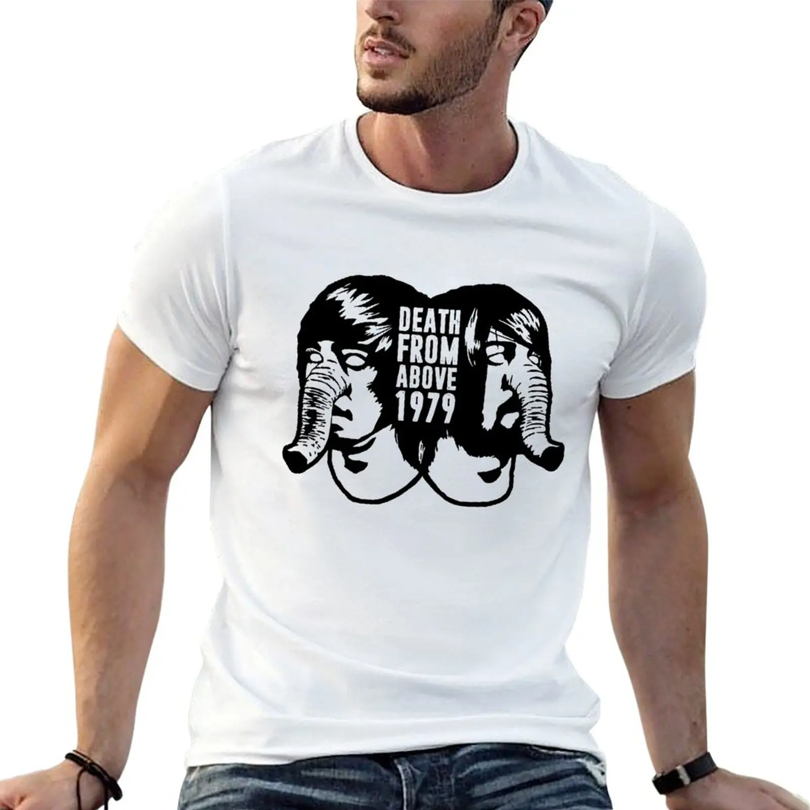 

DeathFrom BLACK When Seeing Death From Above Painful T-Shirt man t shirt heavy cotton anime t shirts oversize T-Shirt