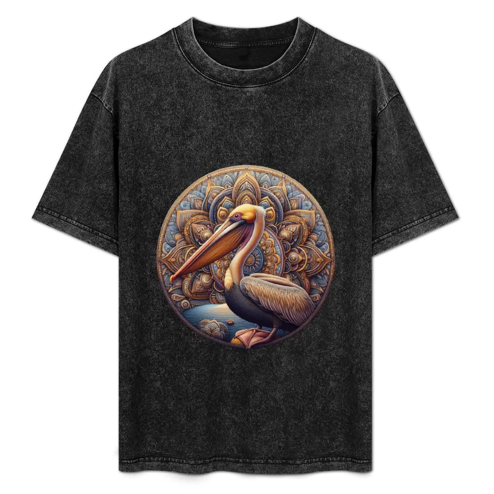 Mandala Pelican T-Shirt heavyweights vintage graphic tee mens t shirt graphic