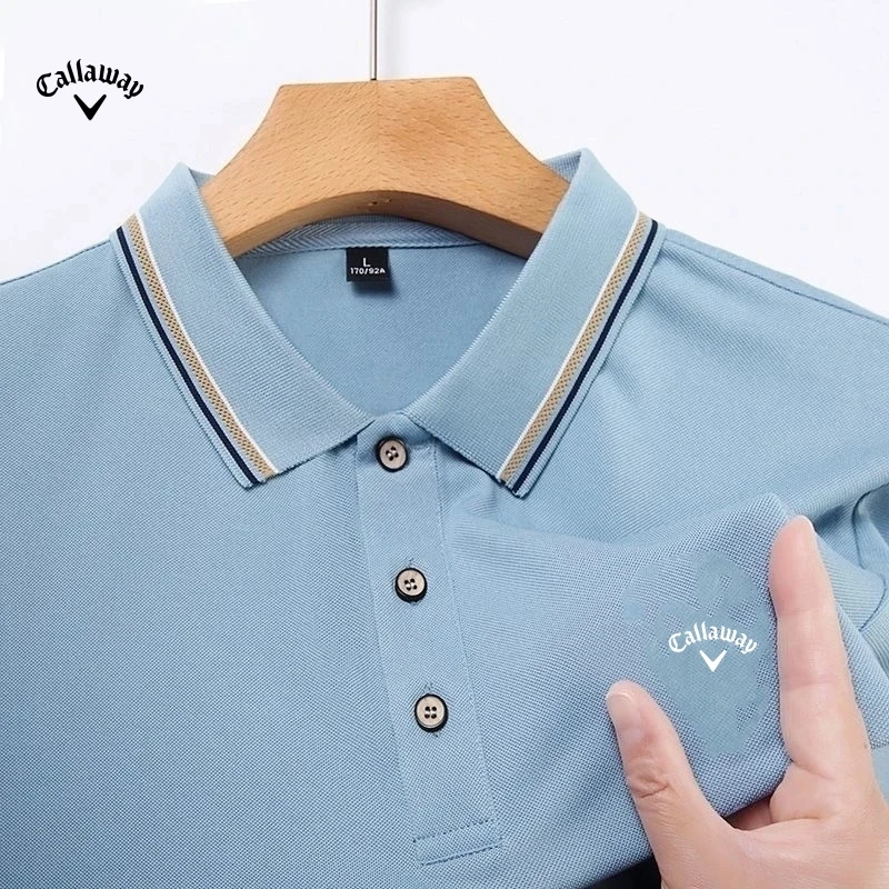 New Summer Embroidered Pure Cotton Polo Shirt Luxury Men's Fashion Business Leisure Comfortable Breathable Cool T-shirt Top