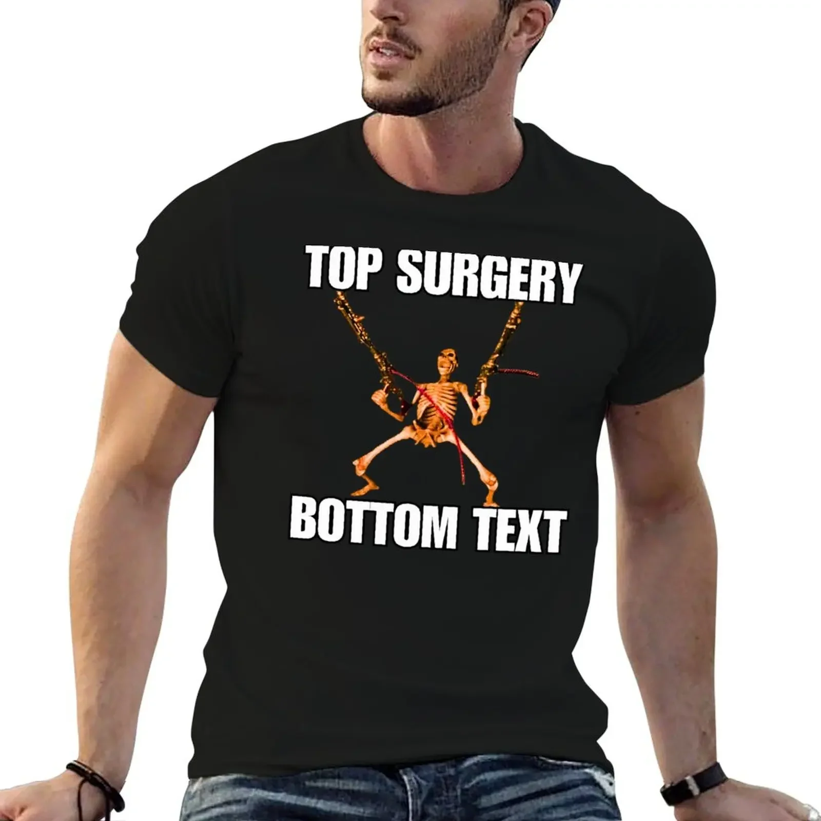 Top Surgery Bottom Text T-Shirt custom shirt shirts graphic tees mens graphic t-shirts hip hop