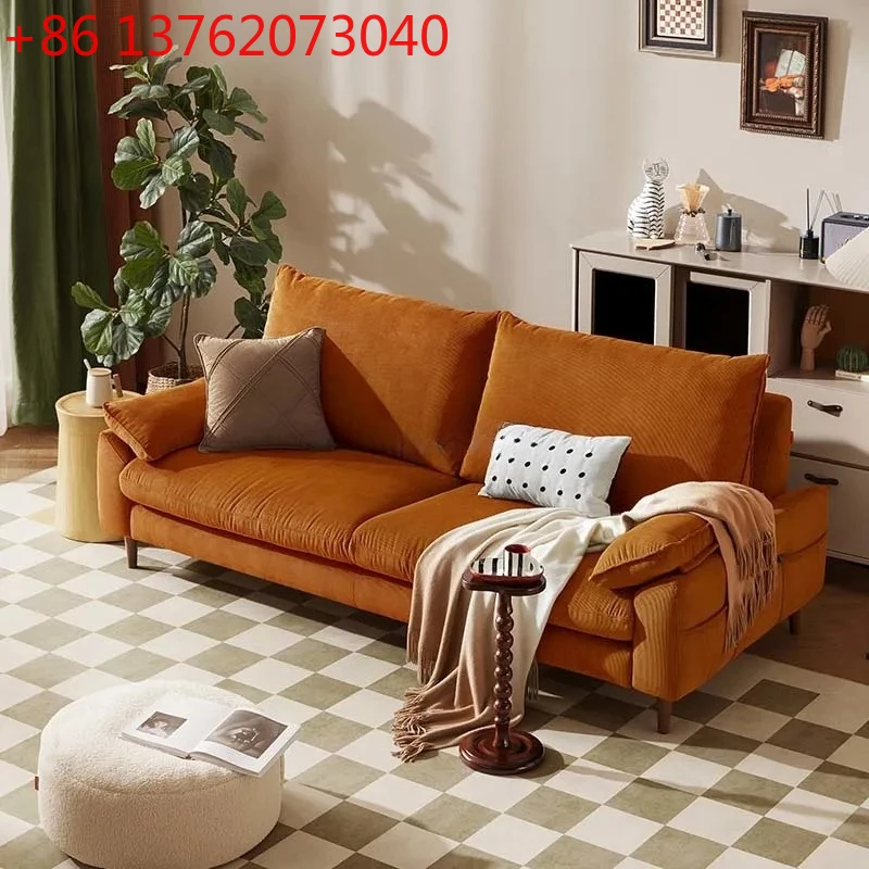 

Simple retro corduroy removable and washable fabric sofa