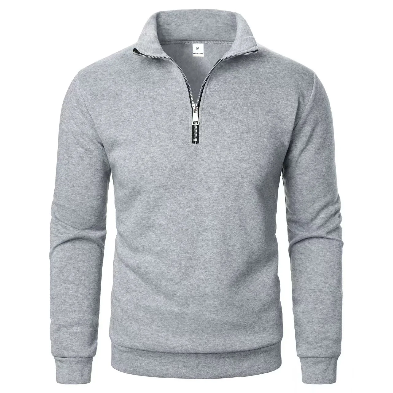 2026 Men's Spring and Autumn New Semi-zipper Stand-up Collar Sweater Casual Loose Sweater