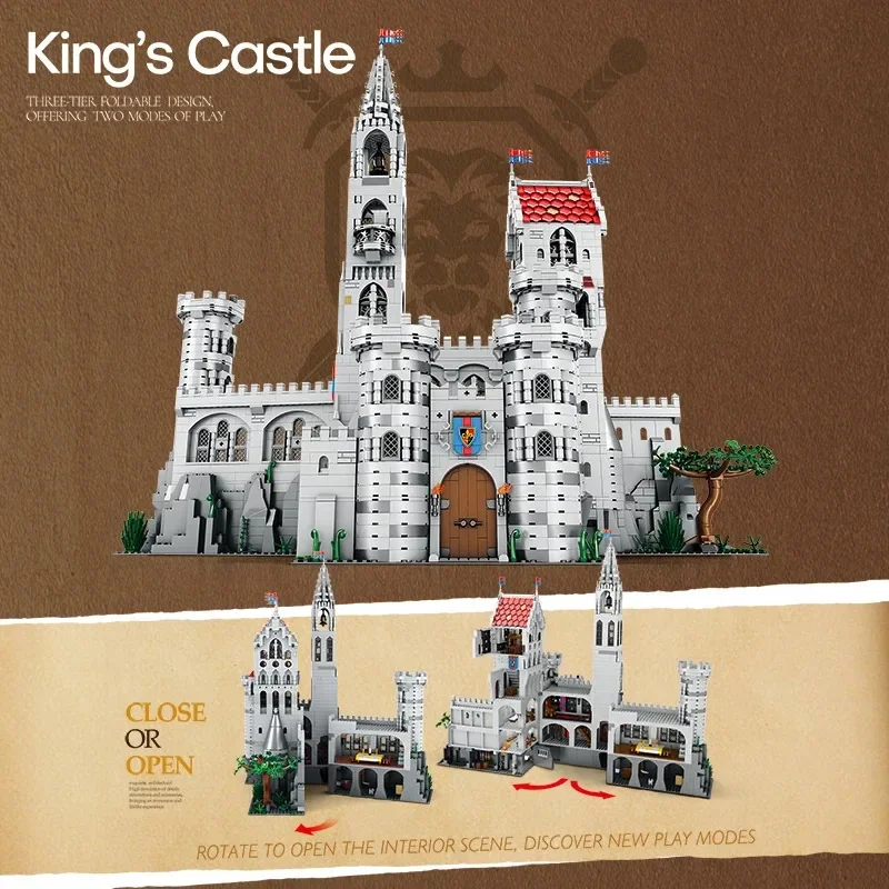 

IN STOCK Reobrix 55016 Medieval king's Castle Building Blocks Bricks Assembling Model Construction Toys for Boys Christmas Gift