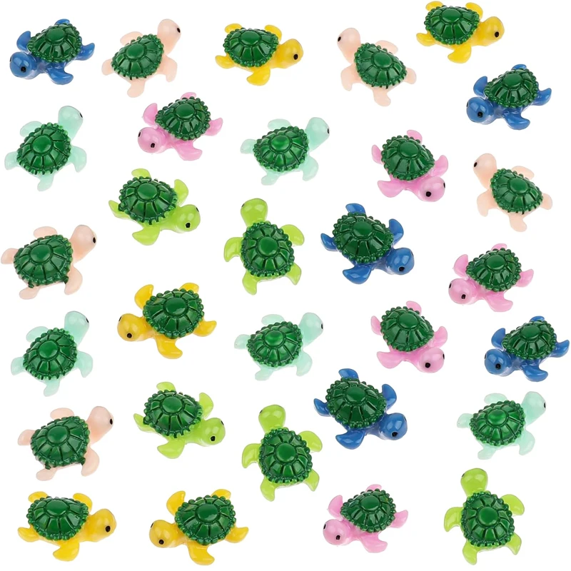 

10/20Pcs Tiny Mini Resin Turtles Miniatures, Home Desk Potted Plant Ornament, Micro Landscape DIY Craft Decoration Supplies