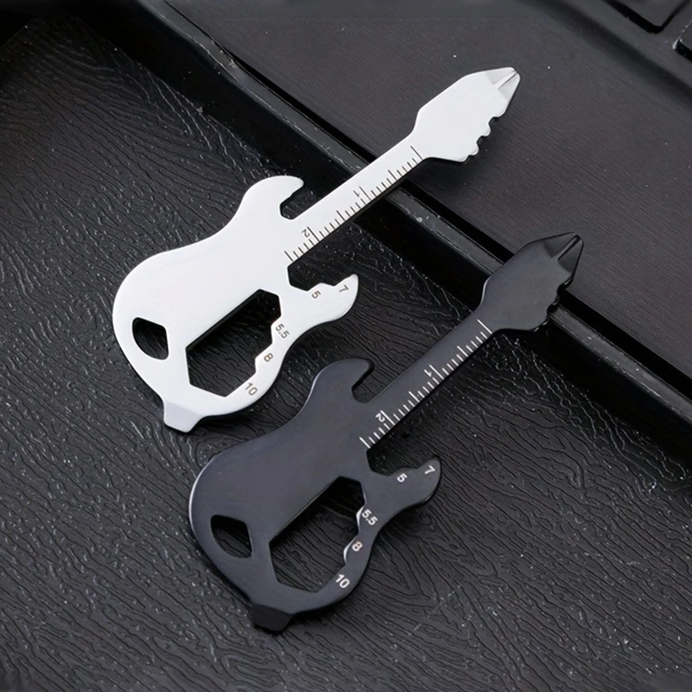 12-in-1 Multi-tool Mini Portable Keychain, Stainless steel Outdoor Camping Screwdriver, Wrench, Bottle opener, Woodworking tools