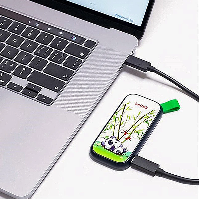Unidad de estado sólido portátil SanDisk Panda USB 3,2 tipo C disco duro 2TB hasta 800 Mb/s disco duro SSD externo PSSD Original