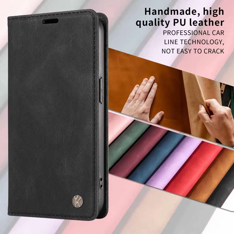Leather Case For OPPO A5 A7 A9 2020 A12 A15 A16 A3S A5S A72 A92S A73 A93 A55 A54 A74 A94 A95 A96 4G 5G Flip Wallet Phone Cover