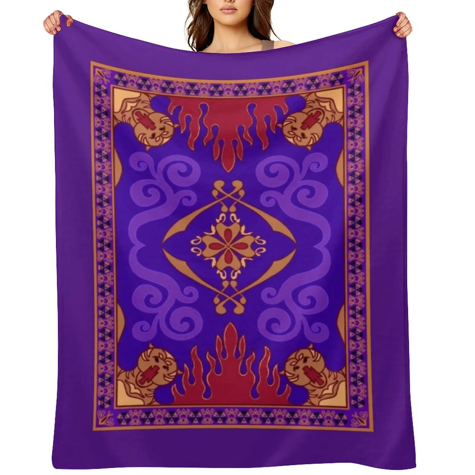 

Aladdin 1992 Magic Carpet Throw Blanket Thermal Hairys Shaggy Thermals For Travel Blankets