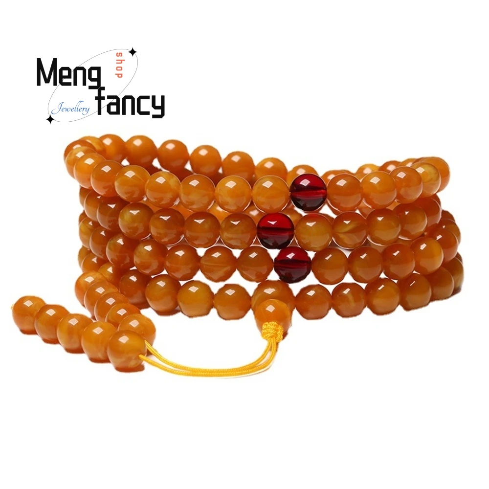 Popular Beeswax Multi-Loop Beeswax Amber Sweater Necklace For Men And Women Fashion Jewelry Elegant Exquisite Best Selling