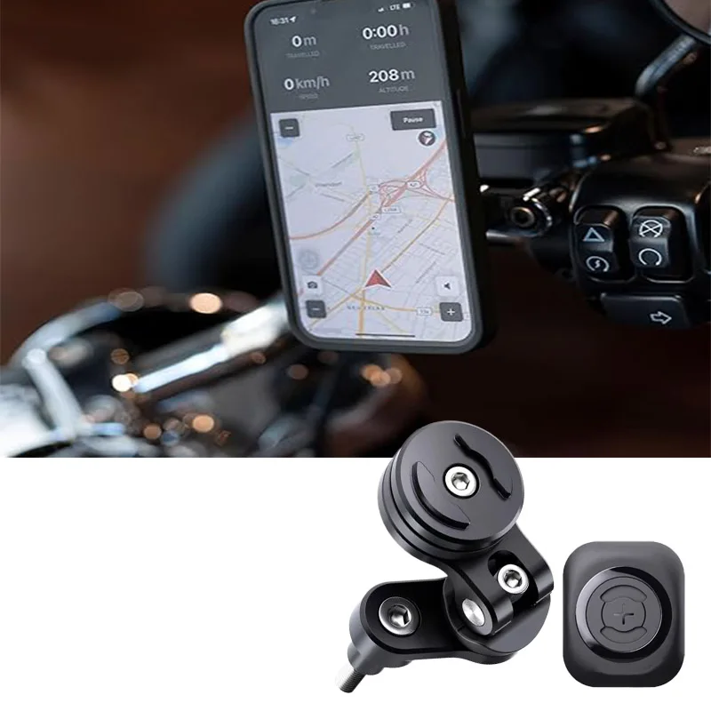 Motorcycle Clutch Magnetic Suction Mobile Phone Holder Cycling Quick Release Shockproof Fixed Bracket Equipped With Stickers