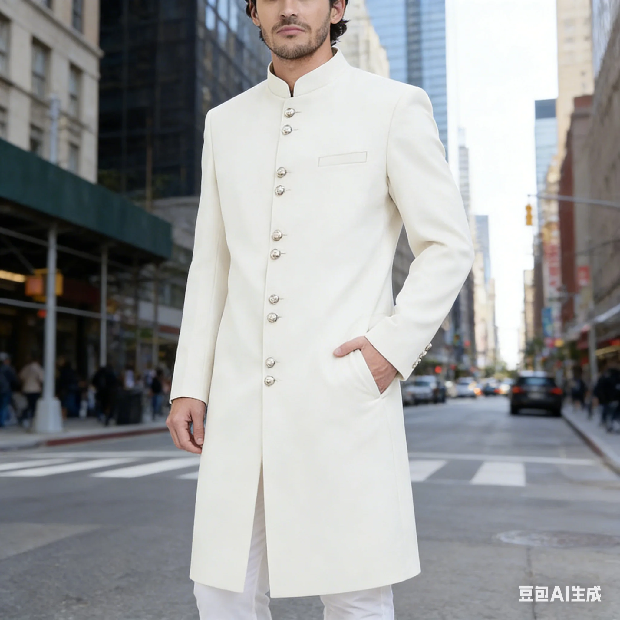 

Custom Made Long Coat Mans Suits For Wedding Slim Fit Groom Tuxedos Best Man Wear Prom Dresses Dinner Suits 2Piece(Jacket+Pants)