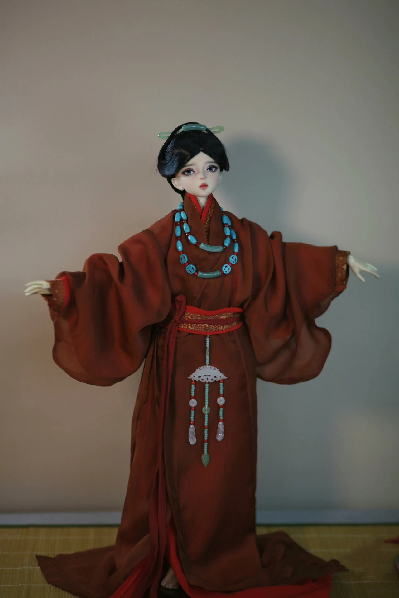 1/4 1/3 Costume ancien BJD vêtements chinois Hanfu longue Robe tenue pour BJD/SD SD13 fille SSDF ID75 oncle poupée accessoires C2345