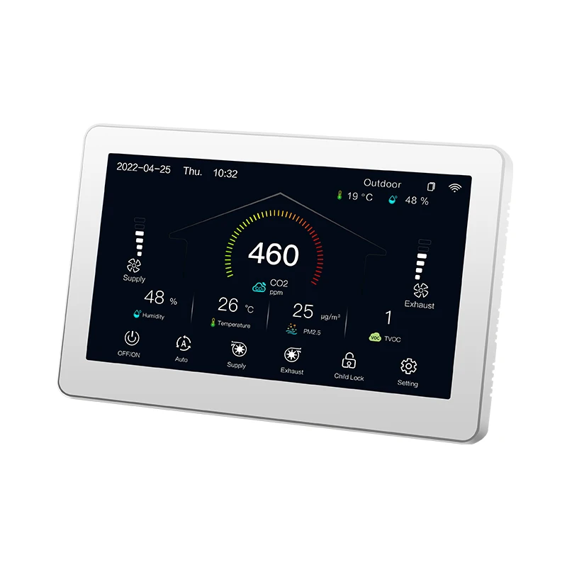 

Customized 7'' Controller Suitable For AC EC DC Fans Used To Control Negative Ions UV Light And Ozone Air Purifiers Controller